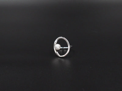 Water Texture - Oval Open Ring