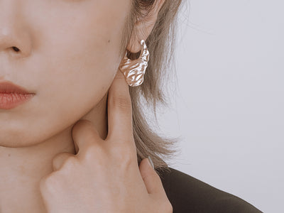 Water Texture - River Surface Earrings