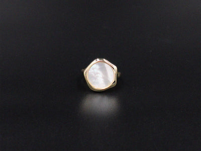 Water Texture - Mother of Pearl Signet Ring