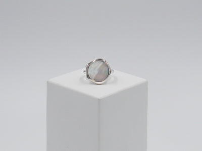 Water Texture - Mother of Pearl Signet Ring