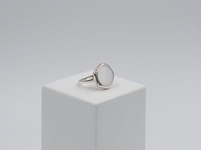 Water Texture - Mother of Pearl Signet Ring